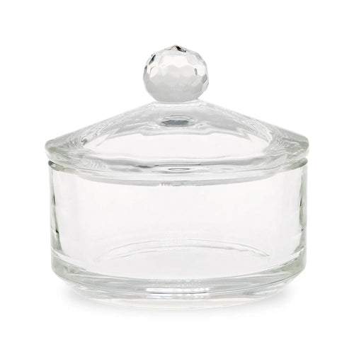 Grand plat et couvercle Dappen en cristal/verre - Forme circulaire