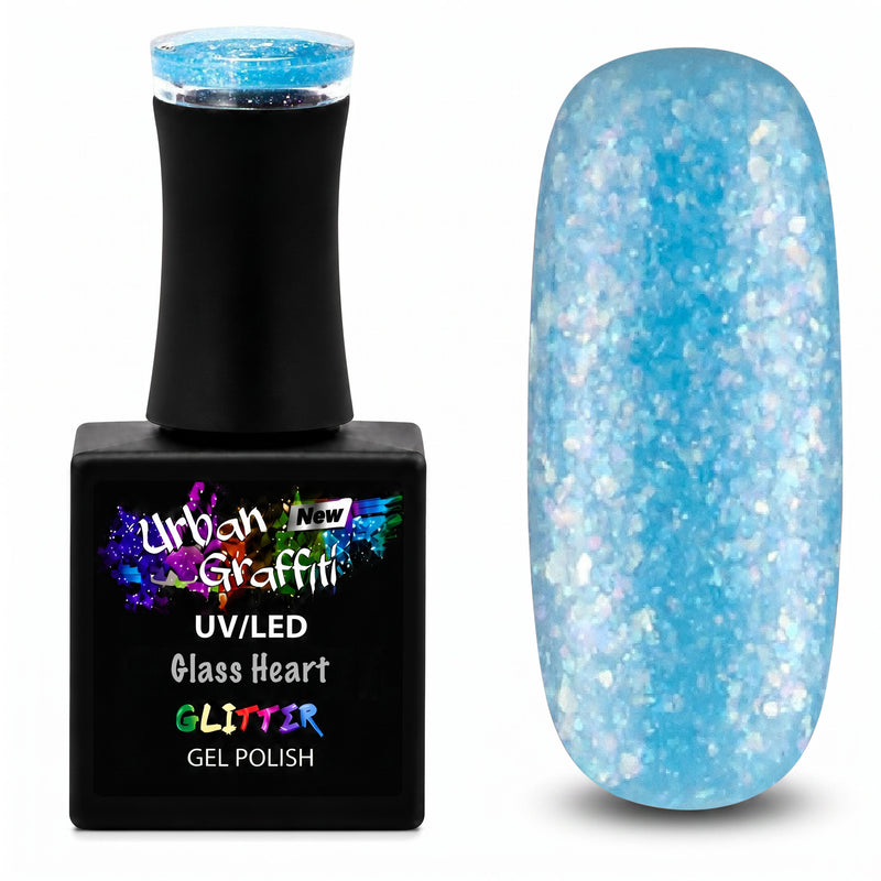 Stiklo Širdis - UGGP-A0765 Urban Graffiti Gelinis Nagų Lakštas 15ml