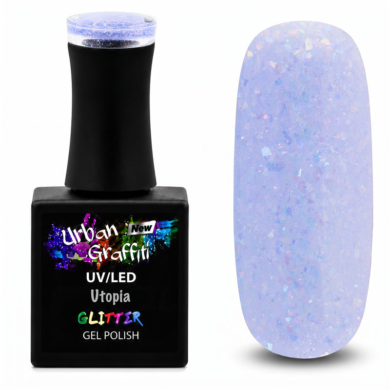 Utopija - UGGP-A0766 Miesto Grafiti Gelinis Nagų Lakštas 15ml