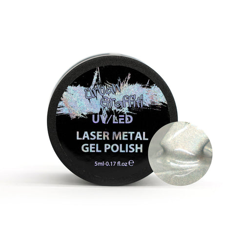 Our BRAND NEW Laser Metal Gel Polish delivers a beautiful, holographic accent to any sets of nails when applied.