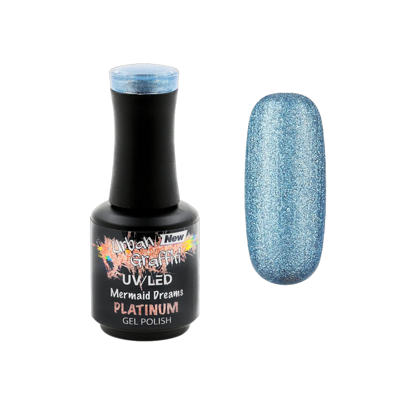 Mermaid Dreams - UGGP-P007 Miesto Grafiti Gelinis Nagų Lakštas 15ml